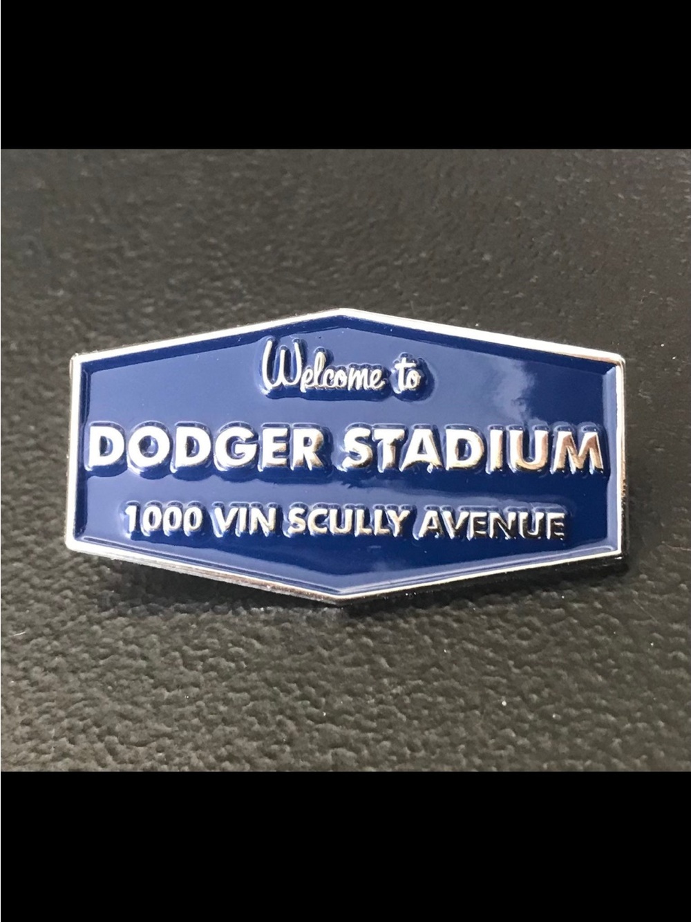 Los Angeles Dodger Stadium 1.75 inch  Enamel Pin - Welcome to Dodger Stadium